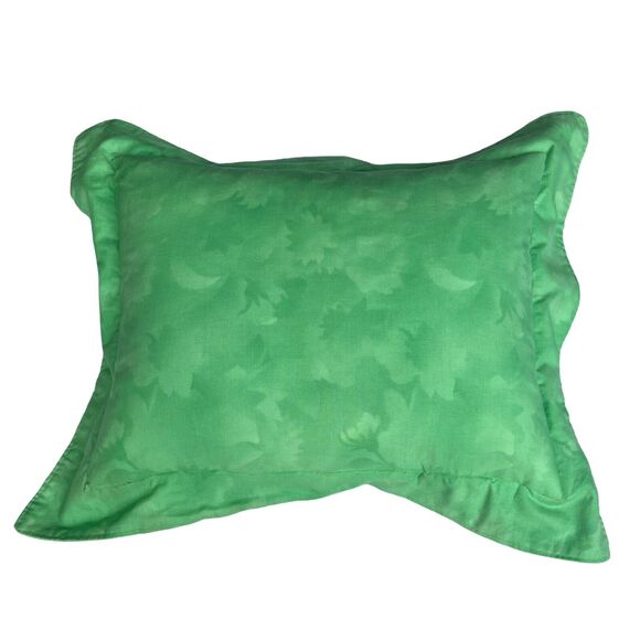 Vintage Floral Appliqué Embroidered Throw Pillow Quilted Batik Fabric Lily 20” - Picture 5 of 14